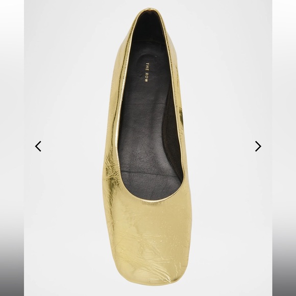 The Row crinkled leather ballet flat
